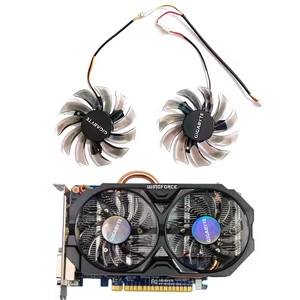 Ventilateur GPU 75MM 3PIN T128010SM pour GIGABYTE <span class=keywords><strong>GTX</strong></span> <span class=keywords><strong>460</strong></span> 465 560 Ti 580 650 750Ti GT440 GT610 GT730 HD 6850 - Product Image 1