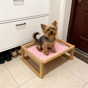 Moderne angehobene Haustier betten & Möbel Großes atmungsaktives Katzen bett aus Bambus holz und große Katzen, Kätzchen, Hund, Welpe und kleine Hunde - Product Image 3