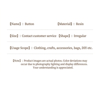 Boutons en résine de créateur, formes multiples (cœur, carré, losange, champignon, étoile), à deux trous, lavables, à dos plat, décoratifs pour vêtements