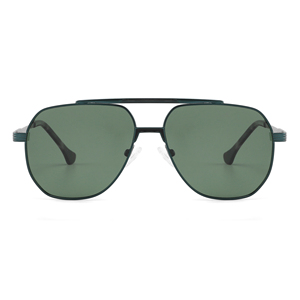 Gafas de Sol de Piloto Unisex, Montura Metálica Rectangular, Lentes Verdes, Protección UV400, Uso en Exteriores, Adultos - Product Image 6