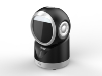Escáner de código de barras 2D de escritorio manos libres profesional soporte ajustable interfaz USB lector de código QR escaneo omnidireccional IP54
