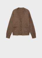 Pull-over décontracté d'hiver à col en V, cardigan en tricot doux en polyester/coton, ouverture sur le devant, bouton unique, design à séchage rapide pour femmes