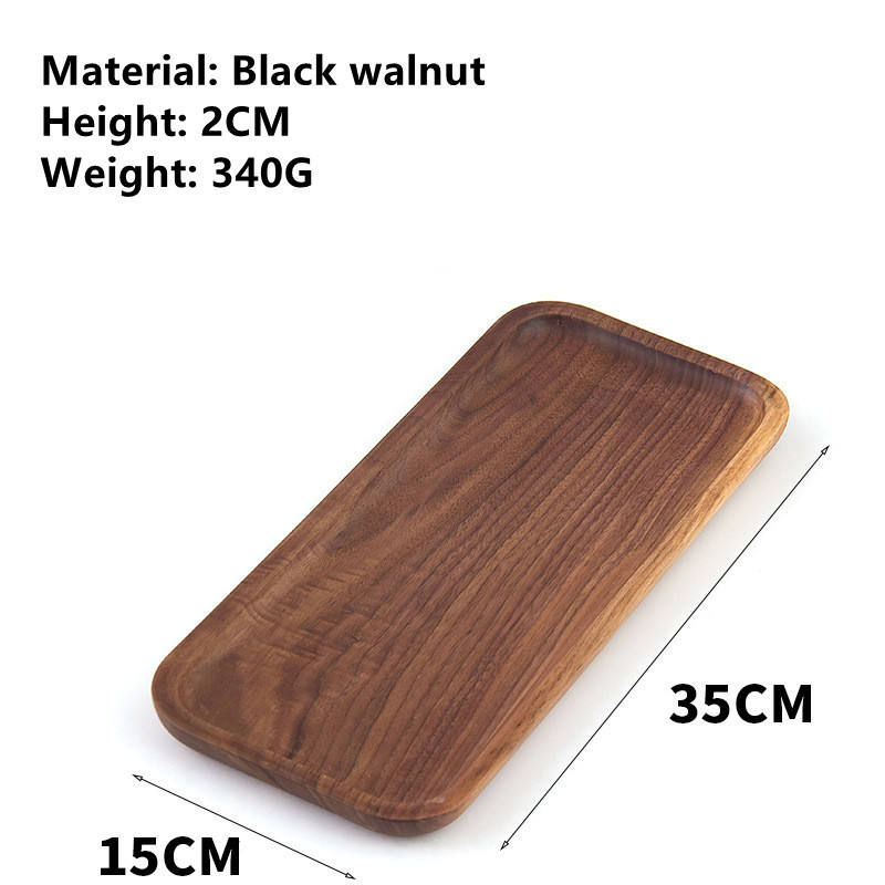 แผ่นวอลนัทสี่เหลี่ยมสีดำขนาด35*15*2ซม.