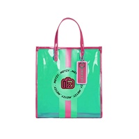 Sac fourre-tout personnalisable en PVC transparent, style bonbon, tendance, mignon, pour la plage et le shopping