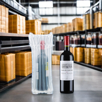 Sacs de colonne d'air gonflables transparents pour bouteille de vin matériau de protection et de rembourrage enveloppe de protection de bouteille de vin