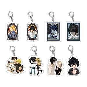 Classique Anime <span class=keywords><strong>Death</strong></span> <span class=keywords><strong>Note</strong></span> Transparent Acrylique Porte-clés Double Face Imprimer Japonais Dessin Animé Pendentif - Product Image 1