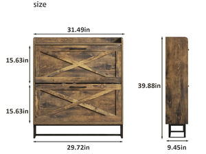 Armario de almacenamiento de zapatos de madera Unidad organizadora 2 cajones Zapatero Organizador de almacenamiento Zapatero Muebles - Product Image 2