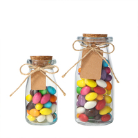 Tarros de cristal redondos pequeños de 100ml y 200ml, superventas, vacíos, para mermelada, azúcar, miel, pudín, incluye etiquetas y cordón.