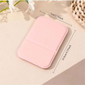 Miroir de maquillage compact pliable en cuir PU de 4,25 pouces avec logo personnalisé, miroir portable réglable pour sac à main, vanité, table, cadeaux - Product Image 2