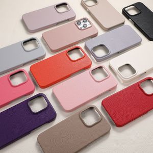 Étui de téléphone portable en cuir PU végétalien pur à la mode personnalisé avec motif de litchi compatible <span class=keywords><strong>iPhone</strong></span> 16 15 <span class=keywords><strong>Pro</strong></span> Max nouveau design - Product Image 1