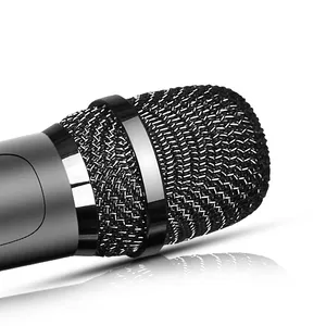 Shidu microfone karaokê profissional recarregável, sem fio, em estoque, uhf, recarregável u30