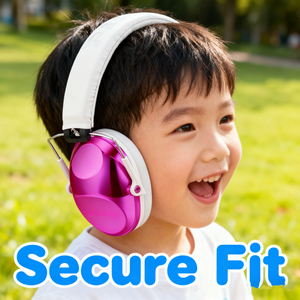 EM032 Color Rosa Brillante OEM Protectores Auditivos <span class=keywords><strong>para</strong></span> Niños Orejeras Plegables con Cubierta de ABS Cancelación de Ruido <span class=keywords><strong>para</strong></span> Bebés de 2 Años o Más - Product Image 5