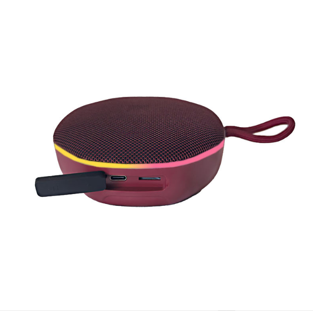 Portable for Bluetooth Outdoor Speaker IPX7 Waterproof with RGB LED Black Metal & Plastic DC 5V Output