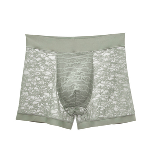 Caleçons Boxers Transparents en <span class=keywords><strong>Dentelle</strong></span> <span class=keywords><strong>pour</strong></span> Hommes – Sous-vêtements Sexy Confortables à Taille Mi-Haute en Maille <span class=keywords><strong>pour</strong></span> l'Été – Vente en Gros - Product Image 3