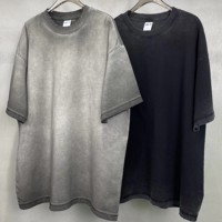 T-shirt vintage surdimensionné en coton 100% (275g) avec impression personnalisée, effet délavé, vente en gros 2026