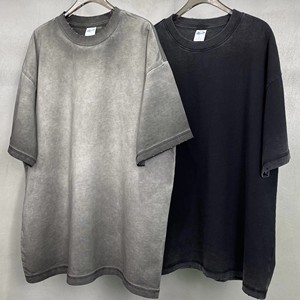 T-shirt vintage surdimensionné en coton 100% (275g) avec impression personnalisée, effet délavé, vente en gros 2026 - Product Image 1