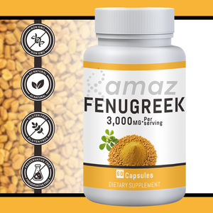 Capsule di Fieno Greco Amaz OEM, Confezione Privata, 60 Capsule, Integratore <span class=keywords><strong>per</strong></span> Supporto Ormonale, 3000mg <span class=keywords><strong>per</strong></span> Dose, Estratto di Fieno Greco - Product Image 1