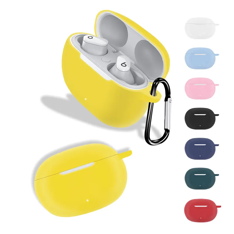 Wholesale Sale Soft Silicone Wireless Earphone Protective Cover For Beats Studio Buds With Keychain