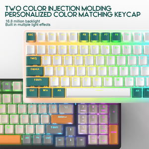 K3 Wired Mechanical Gaming <strong>Keyboard</strong> Backlight Gamer <strong>Keyboard</strong> Red/<strong>Blue</strong> <strong>Switch</strong> 100 Keys 9 <strong>Light</strong> Effects Type-C Personalized Keycap