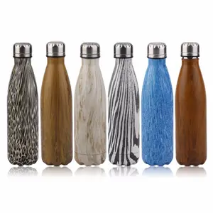 BPA Miễn Phí 17Oz Mát Cách Nhiệt Cola-Hình Thép Không Rỉ Nước Chai Đôi Tường Chân Không Thermos Flask