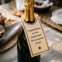 Étiquette de col de bouteille de vin, emballage personnalisé en boîte, boîte en papier pour le branding du vin et des spiritueux, emballage promotionnel