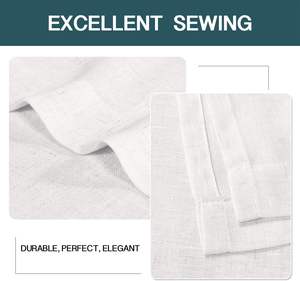 Основная 100% полиэфирная тканая прозрачная ткань для штор, распродажа в рулоне льняной ткани для штор оптом - Product Image 6