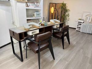 Nail Art Table Nail Salon Dedicado con <span class=keywords><strong>mesa</strong></span> <span class=keywords><strong>de</strong></span> aspiradora Individual Doble <span class=keywords><strong>Manicurista</strong></span> Banco <span class=keywords><strong>DE</strong></span> TRABAJO Juego <span class=keywords><strong>de</strong></span> <span class=keywords><strong>mesa</strong></span> y silla - Product Image 3