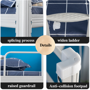 เตียงสองชั้นโลหะโรงเรียนพร้อมบันไดเตียงคู่เหนือเตียงสองชั้นเต็ม - Product Image 6