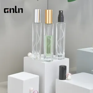 ANLN cep nemlendirici güneş koruyucu Mini kokuları kadın vücut doldurulabilir kare 10ml parfüm sprey cam şişe