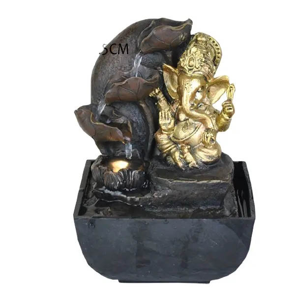 Fornecedor por atacado interior indiano deus elefante estátua de buda buda fontes de água fonte