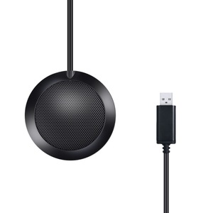 Micrófono de mesa de conferencia USB de metal ligero, micrófono de ordenador de escritorio redondo omnidireccional con cable para reuniones, juegos, chat - Product Image 3