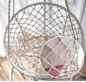 เก้าอี้แขวนแบบมาคราเม่ Despacito ทำจากเชือกฝ้าย เก้าอี้สวิงแบบแขวน Unjale Circle Swing <span class=keywords><strong>Jula</strong></span> - Product Image 6