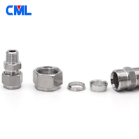 Raccord de tuyauterie usiné CNC en acier inoxydable, filetage mâle NPT, diamètre extérieur 1/8'' à 1/2'' (4mm à 14mm)