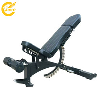 Banc pliable en métal de qualité commerciale, durable, à 3 sections réglables, avec caractéristiques de sécurité pour les exercices de biceps et de declinaisons – Conception tout-en-un