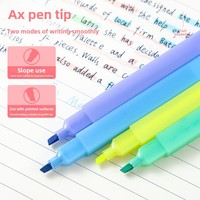 Surligneur Fluorescent Multicolore 8 Couleurs Star Color, Pointe Biseautée, Protection des Yeux, Emballage Boîte, Idéal pour Étudiants