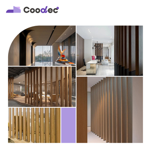 Prezzo di fabbrica Wpc parete divisoria luoghi pubblici WPC parete divisoria legno tubi accessori - Product Image 2