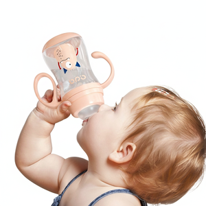 Biberon per Neonati Aiduoqi, Ampia Apertura, in PP, Anti-Colica, con Manico e Design a Mostro Cartoonesco, Un Biberon per Due Bocche - Product Image 4