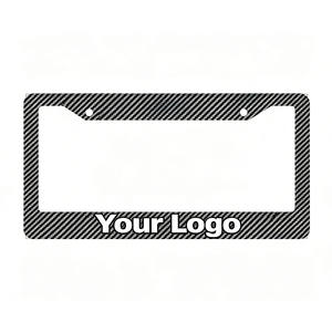 Cadres de <span class=keywords><strong>plaque</strong></span> d'<span class=keywords><strong>immatriculation</strong></span> en plastique imitation fibre de carbone avec impression UV, format US JDM, personnalisables, prix usine de gros - Product Image 4