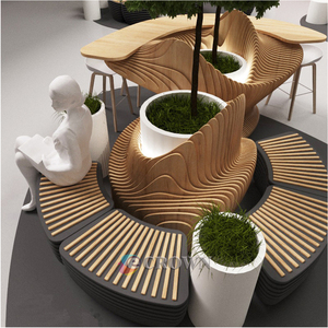 Matching <strong>Eat</strong> Painted Mall Public Bench Happy Service Bench Luxury OEM - Product Image 2