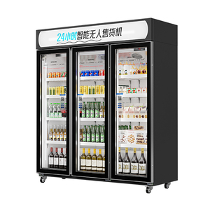 Impresionante vitrina de vidrio para bebidas refrigerador/refrigerador de exhibición de bebidas - Product Image 1