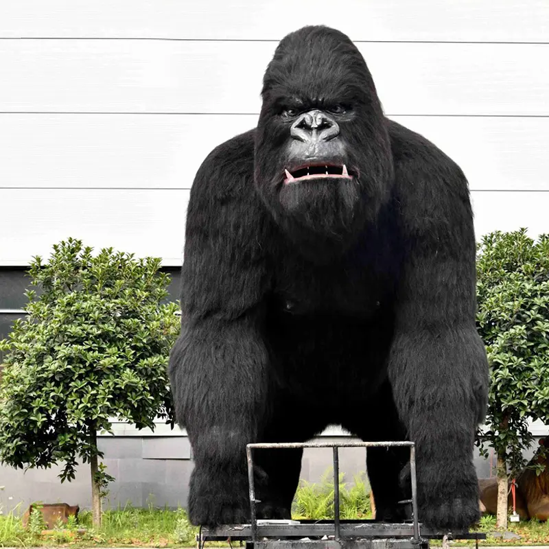 Décorations de fête robotique King Kong Dinosaur World Amusement Jurassic Theme Park Outdoors Animatronic Model Gorilla Animal 1 Pcs