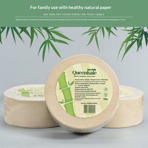 Rouleaux de papier toilette en pulpe de bambou Jun Jiale, doux, écologiques, taille standard, 500 g par rouleau - Product Image 3