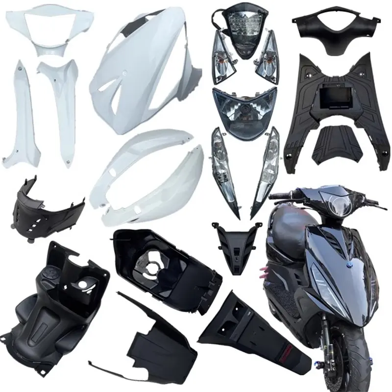 Custom scooter Ghost Fire GY125 ZY125 partes del cuerpo ABS plástico + PP + lámpara motocicleta carenado exterior partes Kit