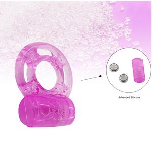 Verzögerung Ejakulation Silikon kautschuk Einweg Vibrierender Cockring Sexspielzeug Männer Lock Penis Ring Vibrator Cockring - Product Image 5