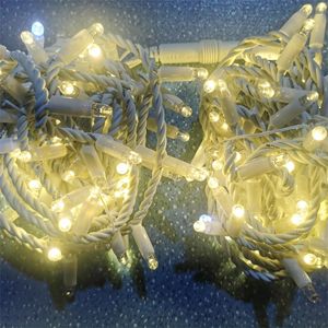 <span class=keywords><strong>Cable</strong></span> blanco de alta calidad IP65 impermeable 10m 100LEDs <span class=keywords><strong>Cable</strong></span> de goma al aire libre Navidad LED Cadena de luces con luces intermitentes - Product Image 4