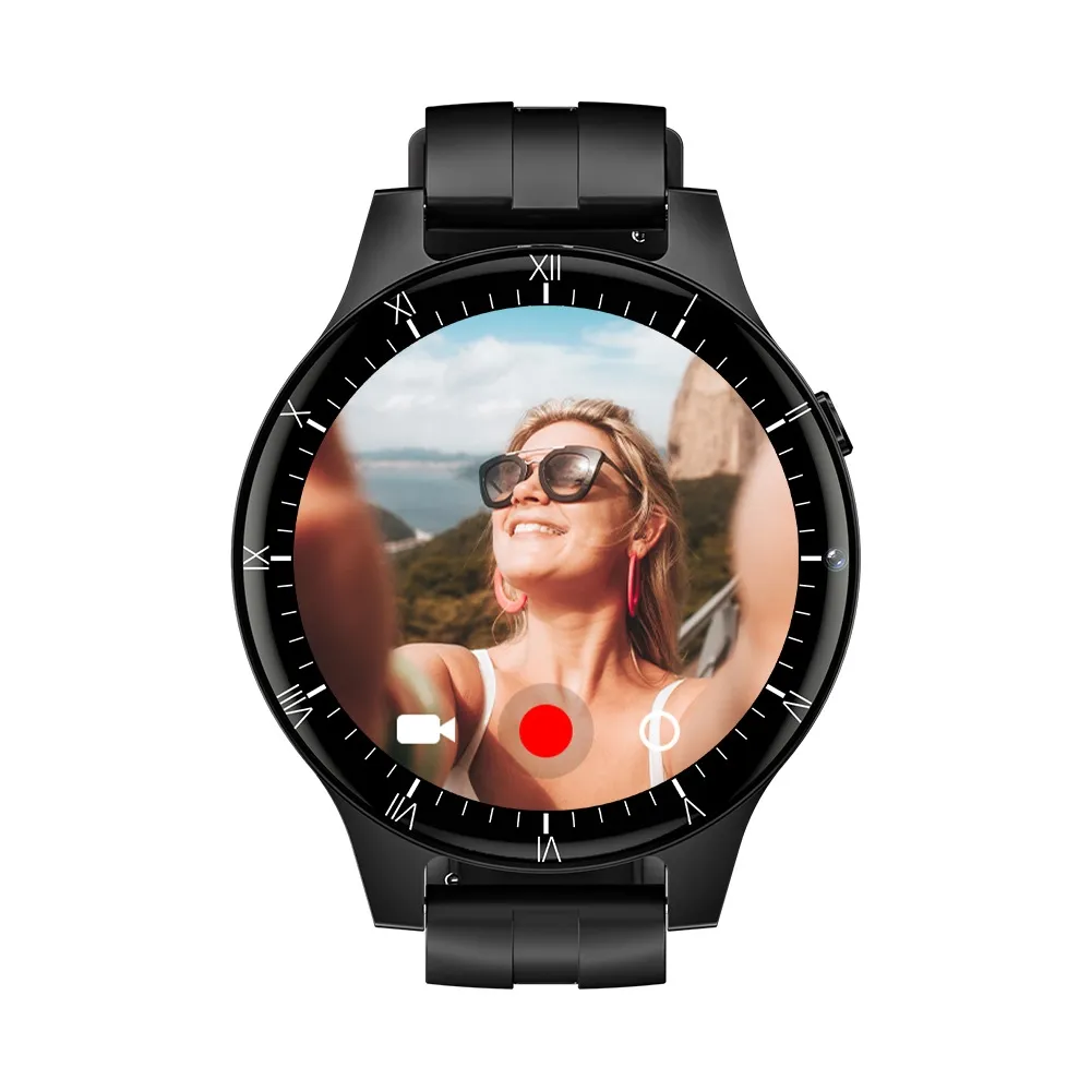 IP68 Wasserdichte 4G Sport Smart Watch 2,02 Zoll HD-Bildschirm Android 10.7 System Multifunktions-Sport Smart Watch mit Dual-Kamera