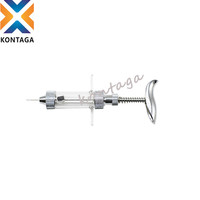 Seringue automatique continue de 5 ml pour la vaccination vétérinaire de la volaille, injecteur de vaccin pour poussins contre la variole aviaire avec double aiguille