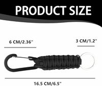 Porte-clés en paracorde de qualité supérieure, mousqueton robuste, cordon avec clip en aluminium pour hommes et femmes, randonnée en plein air