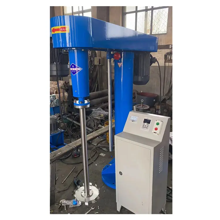new products Paint dispersion machine hydraulic lifting High speed disperser 22 KW bucket telescopic paddle dispersion agitator