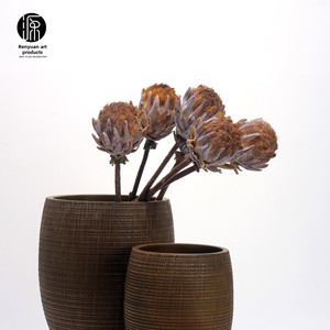 Autunno Color caffè asciutto piccolo imperatore composizione floreale cineserie casa floreale floccante eleganti vasi di fiori fioriere - Product Image 6